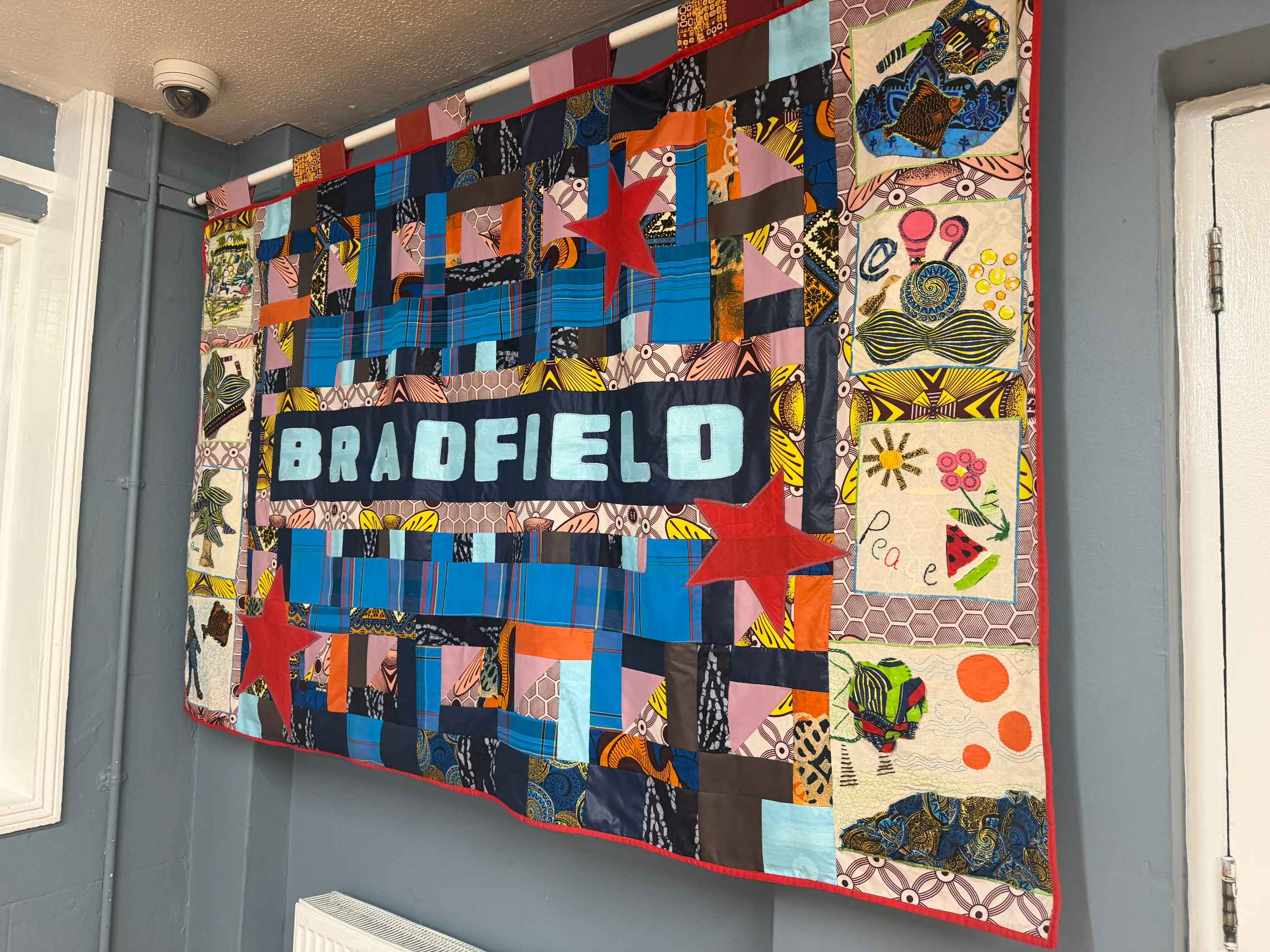 Fabric artwork of Bradfield Club Peckham