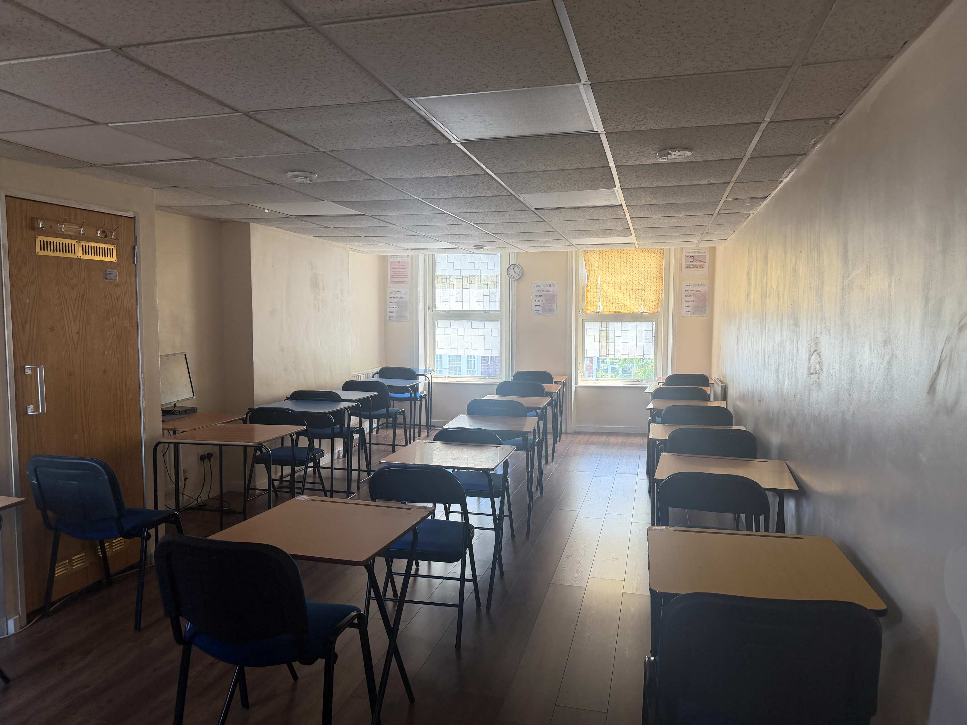 Study Room 2, Walworth — rows of desks and chairs in a bright classroom-style space