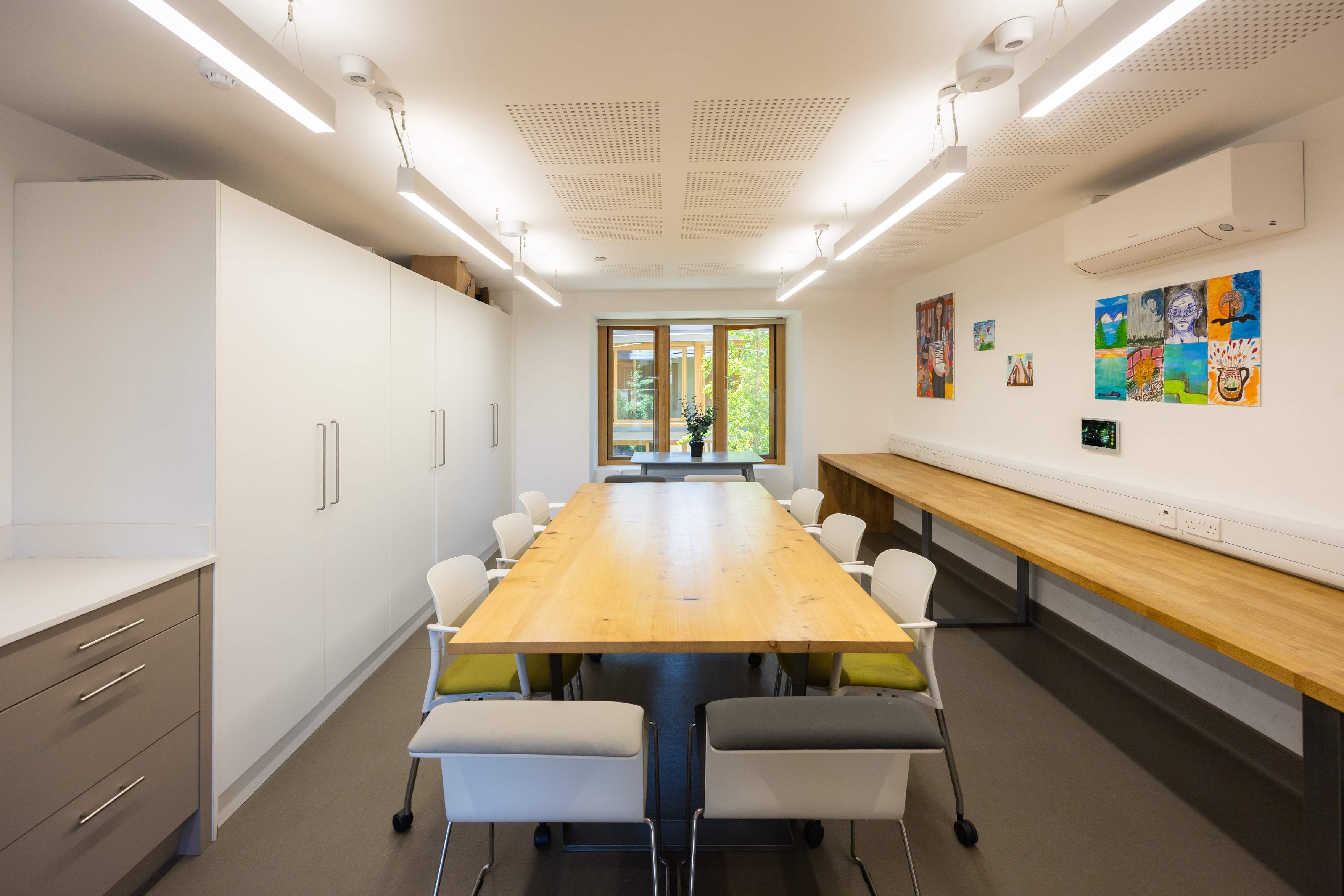 Appleby Blue Hobby Room meeting table for craft workshop hire in Bermondsey