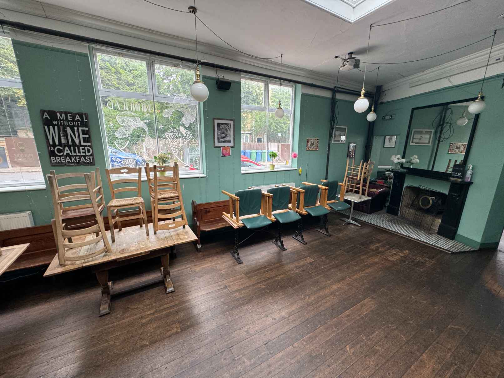 Outdoor seating area at The Waverley in Nunhead, great for social events and relaxed private hire